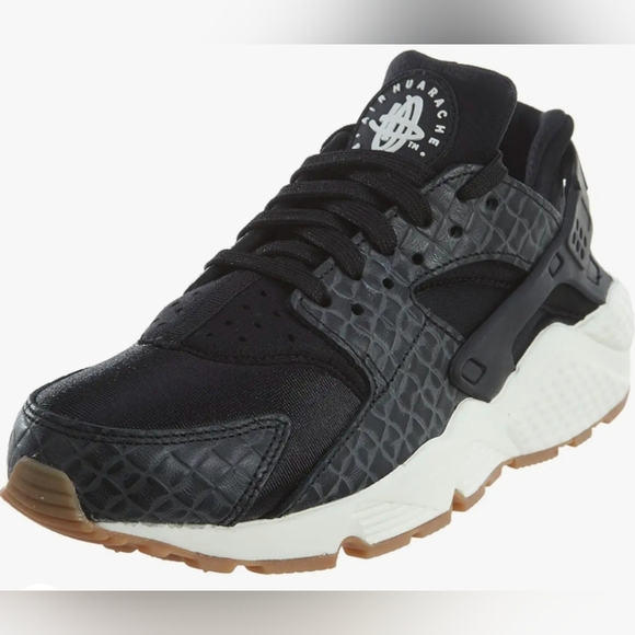 Nike Shoes - Nike Air Huarache Run Premium Women's Wolf Grey Black Sneakers Size 11 Used $237